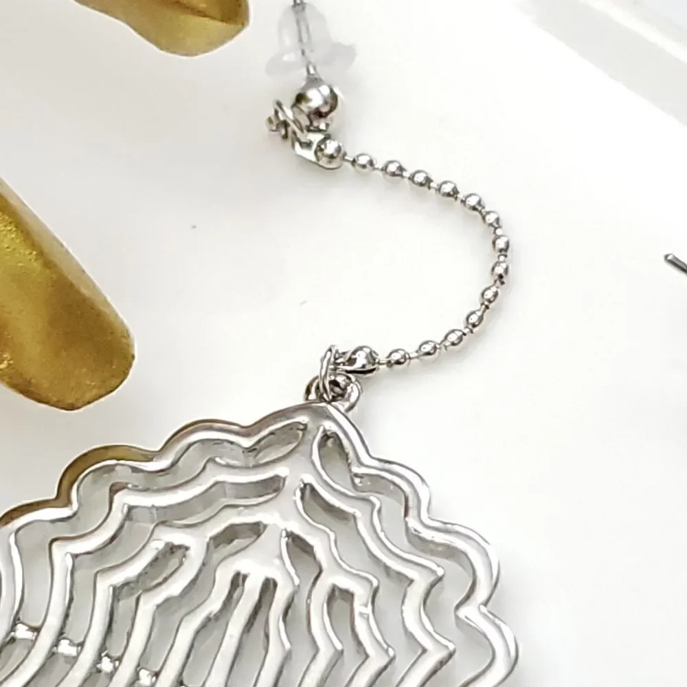 Free People Silver Cage Earrings